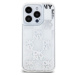 Zadní kryt DKNY Liquid Glitter Checkered Pattern pro Apple iPhone 15 Pro, transparentní