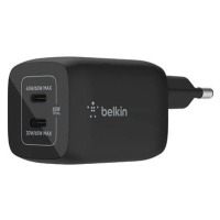 Belkin Boost Charge 65W PD PPS Dual USB-C GaN Charger Universal, Black