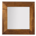 Estila Luxusní čtvercové závěsné zrcadlo Star s dřevěným rámem 80cm