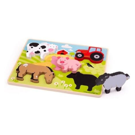 Bigjigs Toys Vkládací puzzle farma