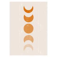 Ilustrace Background with Moon phases print boho, Tolchik, 26.7 × 40 cm