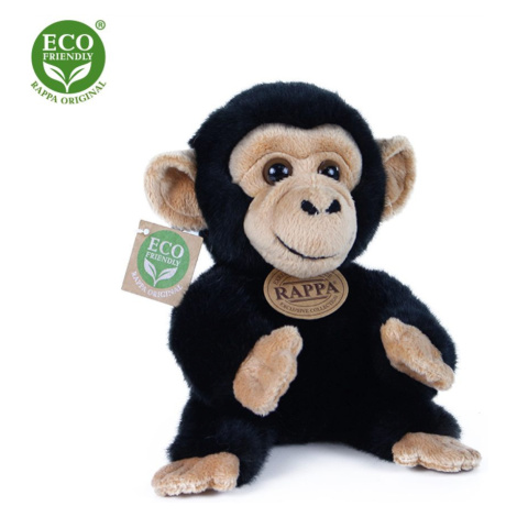 RAPPA Plyšový šimpanz/opice sedící 18 cm ECO-FRIENDLY