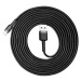 Baseus Cafule extra odolný nylonem opletený kabel USB / Lightning QC3.0 2A 3m black-gray