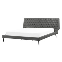 BELIANI postel ESSONNE 180 × 200 cm, eko kůže, šedá