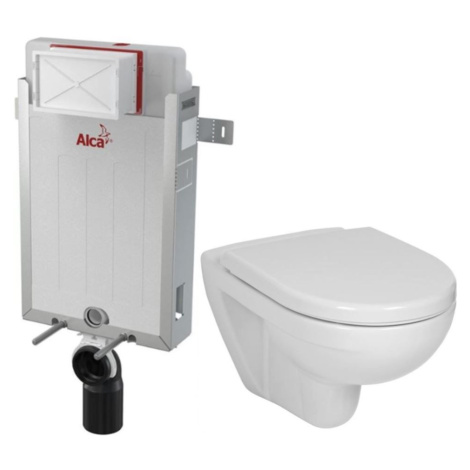 ALCADRAIN Renovmodul předstěnový instalační systém bez tlačítka + WC JIKA LYRA PLUS + SEDÁTKO DU