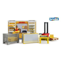 Bruder 62251 BWORLD Pobočka přepravce DHL s figurkou