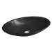Sapho BLOK kamenné umyvadlo na desku, 60x35 cm, matný černý Marquin