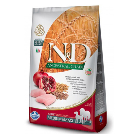 N&D Ancestral Grain Dog Adult M/L Chicken & Pomegranate 2,5kg