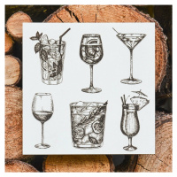 Dřevěný obraz do baru - Letní drinky
