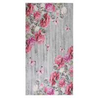 Růžovo-šedý pratelný běhoun 80x200 cm Blooming Roses – Vitaus