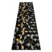 Běhoun Gloss 400B 86 3D geometric black/gold 80x200 cm