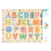 Vkládací dřevěné puzzle abeceda - angličtina a francouzština