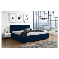 Eka Čalouněná postel Shadow - Kronos 160x200 cm Barva látky: Tmavá modrá (09), Úložný prostor: B