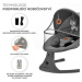 Kinderkraft Lehátko houpací s melodií 2v1 Lumi, do 9 kg, Premium Dark grey