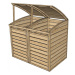 Dřevěný box na popelnice Dekorhome