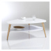 Minimalistický konferenční stolek bílé barvy