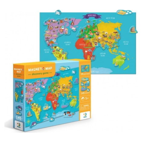 Magnetická hra Mapa světa 145 ks Teddies