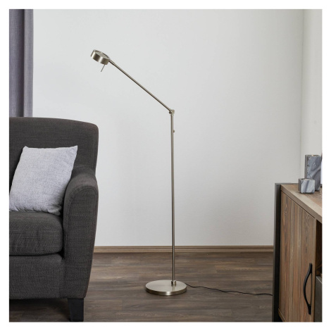 Knapstein Tenká stojací lampa LED Elegance 3 klouby nikl