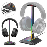 Stojan Na Sluchátka 7 Režimů Rgb Osvětlení S Nabíječkami Typu C Usb