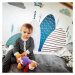 Modré samolepky na zeď - Kopce a obláčky do dětského pokoje pro kluky