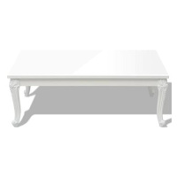Konferenční stolek 115x65x42 cm vysoký lesk bílý