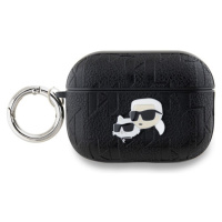 Karl Lagerfeld PU Embossed Karl and Choupette Heads pouzdro AirPods Pro 2 černé