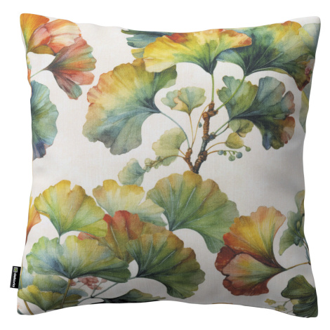 Dekoria Kinga - potah na polštář jednoduchý, vícebarevné květy na bílém podkladu, 43 x 43 cm, Bo