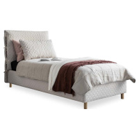 Béžová čalouněná jednolůžková postel s roštem 90x200 cm Sleepy Luna – Miuform