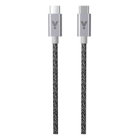 Opletený kabel USB-C na USB-C 1,8 m iSTYLE - vesmírně šedý K-PL9915101300186