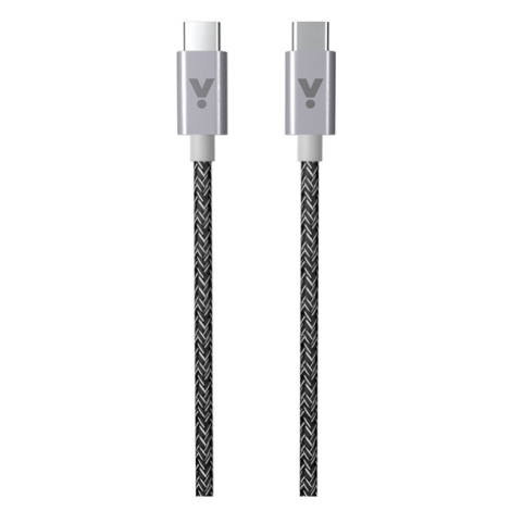 Opletený kabel USB-C na USB-C 1,8 m iSTYLE - vesmírně šedý K-PL9915101300186