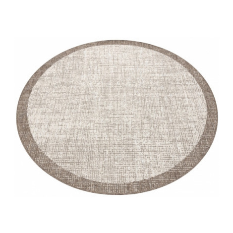 Koberec SIZAL FLOORLUX kruh 20401 Ramka šampan/taupe