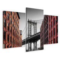 Vícedílné plátno Pohled Na Manhattan Bridge Z Washington Street Varianta: 40x60