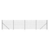 SHUMEE Drátěný plot s přírubami 1,4 × 10 m antracitový
