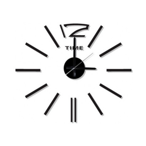 Nástěnné nalepovací hodiny 60 cm, černé Asko