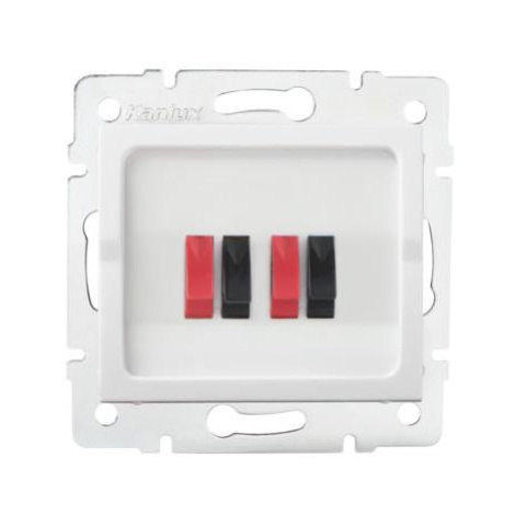 Kanlux 25115 LOGI Reproduktorová zásuvka dvojitá - bílá