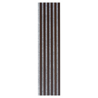 WallART Dekorativní nástěnné lamely s filcem, Dub tmavý / šedý 270x30x0,8 cm - 6 lamel