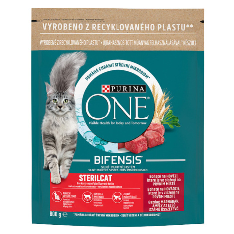 Purina ONE Sterilcat bohaté na hovězí 800g