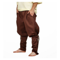 Bavlněné kalhoty zúžené - hnědé, velikost L