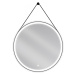 MEXEN Reni zrcadlo s osvětlením,s 80 cm, LED 6000K, černý rám 9812-080-080-611-70