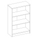 Regál/knihovna OPTIMUS 35-014-66 beton/bílá