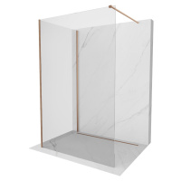 MEXEN/S Kioto Sprchová zástěna WALK-IN 90 x 85 cm, transparent, měď kartáčovaná 800-090-212-65-0