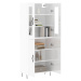 vidaXL Skříň highboard lesklá bílá 69,5 x 34 x 180 cm kompozitní dřevo