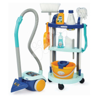 Úklidový vozík s vysavačem Cleaning Trolley Clean Home Écoiffier s 12 doplňky