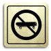 Accept Piktogram "zákaz jízdy na skateboardu" (80 × 80 mm) (zlatá tabulka - černý tisk)
