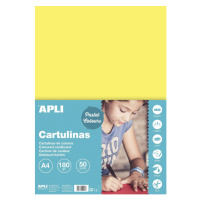 APLI sada barevných papírů, A4, 170 g, světle žlutý - 50 ks