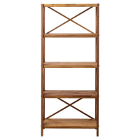 Regál z dubového dřeva v přírodní barvě 70x161 cm X-Shelf – Unique Furniture