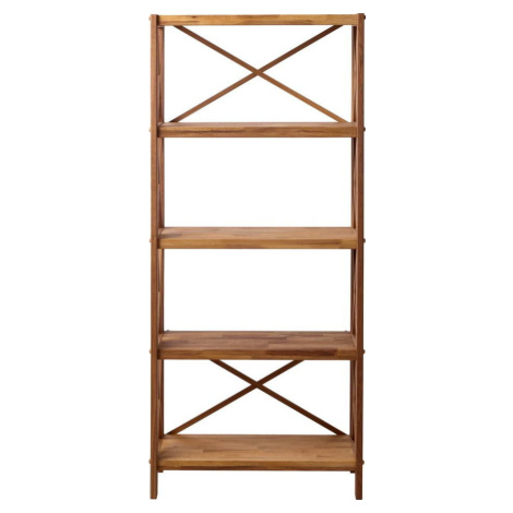 Regál z dubového dřeva v přírodní barvě 70x161 cm X-Shelf – Unique Furniture