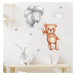 TULIMI Nálepky, dekorace na zeď Tulimi - Medvídek s balónky