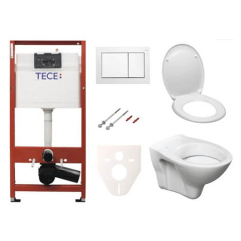 Cenově zvýhodněný závěsný WC set TECE do lehkých stěn / předstěnová montáž+ WC S-Line S-line Pro