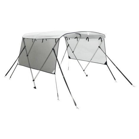 vidaXL Bimini stříška se 3 oblouky a bočnicemi 183x(154–167)x137 cm